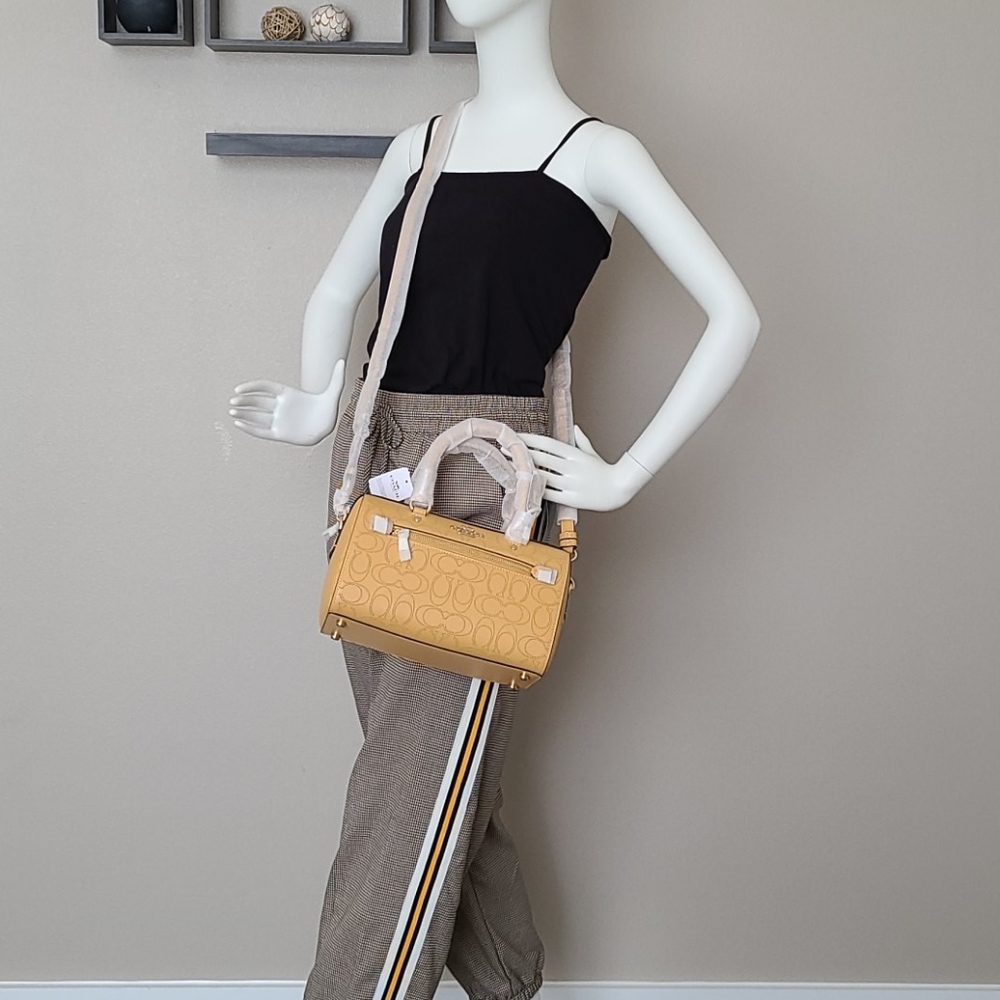 COACH ROWAN PERFORATED LOGO TOP HANDLE TOTE - Picture 10 of 16